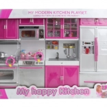 Moderne kinderkeuken met accessoires op batterijen, 39 delen