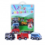 Levende auto kleurplaat