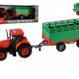 Tractor Zetor met aanhanger kunststof 36 cm met licht en geluid