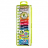 Tempera Jolly - 12 kleuren + zilver en goud