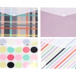 Map met drukknoop 36x26 cm mix