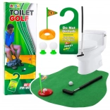 Grappige toilet-golfset met mat, putter en ballen