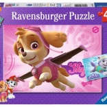 Ravensburger puzzel Paw Patrol Skye en Everest 2×24 stukjes
