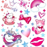 Textielstickers Unicorn, vel 15 × 21 cm