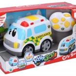 Kinder RC ambulance met effecten 19 cm