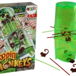 Behendigheidsspel vang het aapje – vallende aapjes en stokjes