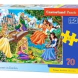 Puzzel 70 stukjes – prinsessen in de tuin