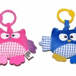 Vibrerende pluchen uil voor boven het bedje, rammelaar 21 cm