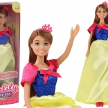 Pop Anlily Prinses met lange donkere haren en gele jurk