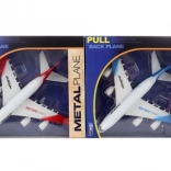 Metalen vliegtuig op batterijen met geluiden en lichten