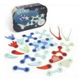 clixo ocean creatures magnetische bouwset 24 st., lichtgevend in het donker