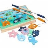 Houten visspel voor kinderen