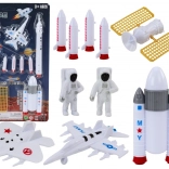 Set van astronauten- en raketfiguren