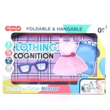 Zachte 3-in-1 babyboekje met spiegeltje en bijtring