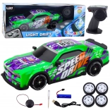 RC sportwagen met verlichte carrosserie en drift – groen