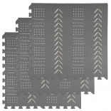 Schuimmat HUMBI 180 × 60 cm, grote waterdichte puzzel, veilig, 3 stuks, grijs boho