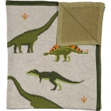 Kussensloop van biologisch katoen met dinomotief Nature Planet