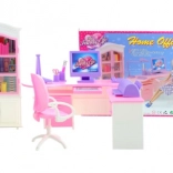 Glorie kantoorset voor poppen met bureau en accessoires
