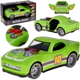 Sportief raceautootje met licht en geluid, met openslaande deuren