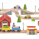 houten treinbaan 80 stuks 2Kids Toys