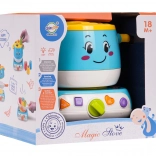 Interactief fornuis met pan en vormsorterendeksel