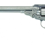 Cowboyrevolver zilver, metalen - 8 schoten