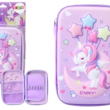 Grote 3D etui Eenhoorn, paars 23 × 15 × 5 cm