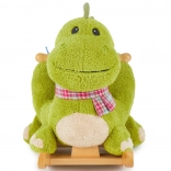 Bieco schommelende dinosaurus met gewatteerd zitje