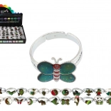 Verstelbare ring die van kleur verandert volgens de temperatuur – mix van soorten, 100 stuks in box