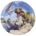 Papieren partyschaaltjes DINO 23 cm, 6 stuks