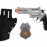 Kinde politie set: revolver met holster en badge