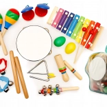 Muziekset met 10 kinderinstrumenten met rugzak ECOTOYS