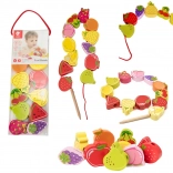 houten rijgspel fruit 13 stuks