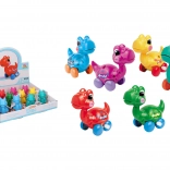 Uittrekbare plastic dinosaurus 10 cm