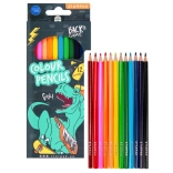 set kleurpotloden dinosaurus 12 kleuren 18 cm