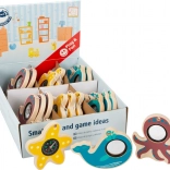 Small Foot houten sensorisch speelgoed oceaan – walvis en octopus