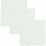 HUMBI schuimvloermat 180 × 60, grote waterdichte puzzel, veilig voor kinderen, wit (3 stuks)