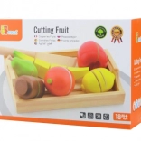 Houten snijfruit met dienblad