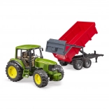Bruder tractor John Deere met kiepwagen 1:16