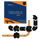 Toddleroad spoorwegovergang met accessoires – flexibele weg, 8-delige siliconenset