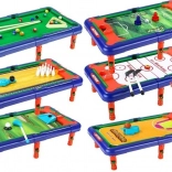Kinder speelset tafel 6-in-1 – tafelvoetbal, biljart, hockey, basketbal, kegelen en golf