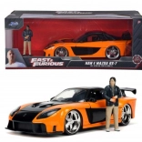 Snel en Furious modelauto 1997 Mazda RX-7 met figuur Han Lue