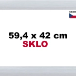 Aluminium lijst voor puzzels 59,4 x 42 cm - zilver