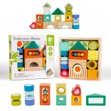 Classic World houten sensorische blokken 14 stuks MONTESSORI