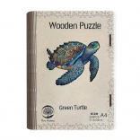 Houten puzzel Green Turtle A4