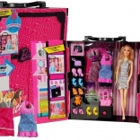 modieuze poppenkast roze koffertje met accessoireset