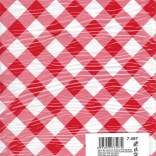 Tafelkleed voor handvaardigheid rode en witte blokken