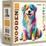 Houten puzzel Regenbooghond 250 stukjes
