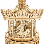 Houten carrousel - 3D Puzzel met Muziekdoos