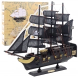 Decoratief model van het piratenschip Zwarte Parel 40x35 cm